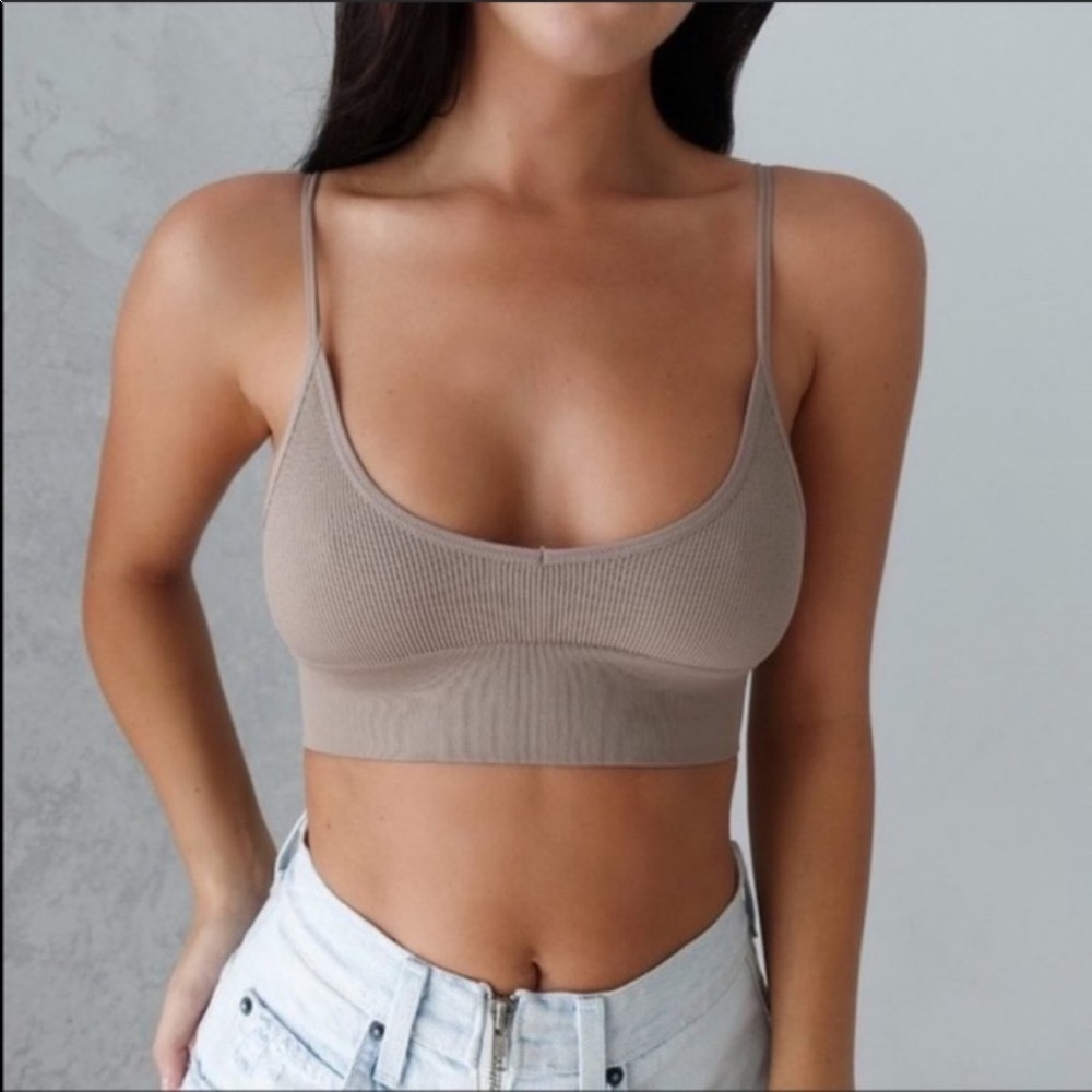 Low Back Bralet Bralette Bra Crop Top White XL - Picture 7 of 7